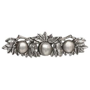 Notting Hill [NHP-654-BP] Solid Pewter Cabinet Pull Handle - Georgia Peach - Brilliant Pewter Finish - 5" L