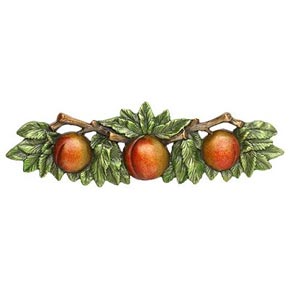 Notting Hill [NHP-654-PHT] Solid Pewter Cabinet Pull Handle - Georgia Peach - Hand-Tinted Antique Pewter Finish - 5" L