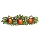 Notting Hill [NHP-654-PHT] Solid Pewter Cabinet Pull Handle - Georgia Peach - Hand-Tinted Antique Pewter Finish - 5" L