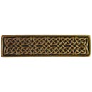 Notting Hill [NHP-657-AB] Solid Pewter Cabinet Pull Handle - Celtic Isles - Antique Brass Finish - 3" C/C - 3 7/8" L