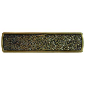 Notting Hill [NHP-659-AB] Solid Pewter Cabinet Pull Handle - Saddleworth - Antique Brass Finish - 3 7/8" L