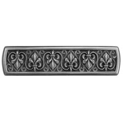 Notting Hill [NHP-660-AP] Solid Pewter Cabinet Pull Handle - Fleur-de-Lis - Antique Pewter Finish - 4&quot; L