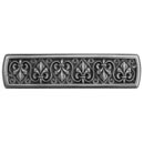 Notting Hill [NHP-660-AP] Solid Pewter Cabinet Pull Handle - Fleur-de-Lis - Antique Pewter Finish - 3" C/C - 4" L