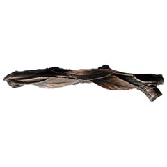 Notting Hill [NHP-672-AC-R] Solid Pewter Cabinet Pull Handle - Leafy Branch - Right Side - Antique Copper Finish - 5&quot; L