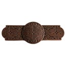 Notting Hill [NHP-673-AC] Solid Pewter Cabinet Pull Handle - Renaissance Etch - Antique Copper Finish - 4" L