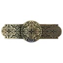 Notting Hill [NHP-673-BB] Solid Pewter Cabinet Pull Handle - Renaissance Etch - Brite Brass Finish - 4" L