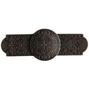 Notting Hill [NHP-673-DB] Solid Pewter Cabinet Pull Handle - Renaissance Etch - Dark Brass Finish - 4" L