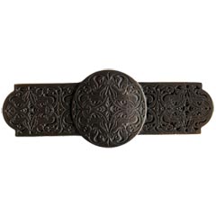 Notting Hill [NHP-673-DB] Solid Pewter Cabinet Pull Handle - Renaissance Etch - Dark Brass Finish - 4" L