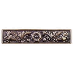 Notting Hill [NHP-675-AB] Solid Pewter Cabinet Pull Handle - Poppy - Antique Brass Finish - 4 7/8" L
