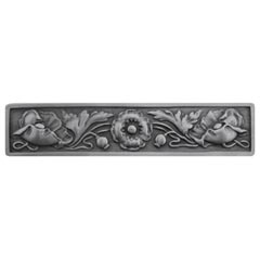 Notting Hill [NHP-675-AP] Solid Pewter Cabinet Pull Handle - Poppy - Antique Pewter Finish - 4 7/8" L