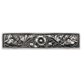 Notting Hill [NHP-675-BP] Solid Pewter Cabinet Pull Handle - Poppy - Brilliant Pewter Finish - 4 7/8" L
