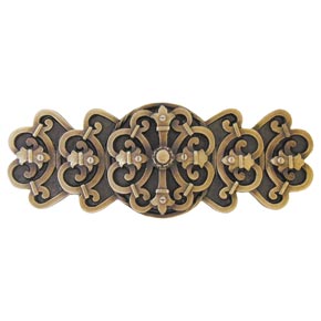 Notting Hill [NHP-676-AB] Solid Pewter Cabinet Pull Handle - Chateau - Antique Brass Finish - 4 1/8" L