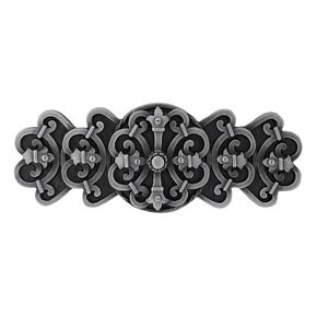 Notting Hill [NHP-676-AP] Solid Pewter Cabinet Pull Handle - Chateau - Antique Pewter Finish - 4 1/8" L