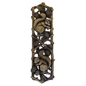Notting Hill [NHP-677-AB] Solid Pewter Cabinet Pull Handle - Grey Squirrel - Vertical - Antique Brass Finish - 5" L
