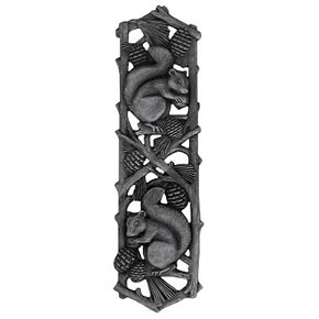 Notting Hill [NHP-677-AP] Solid Pewter Cabinet Pull Handle - Grey Squirrel - Vertical - Antique Pewter Finish - 5" L
