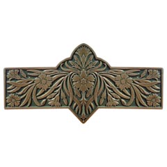 Notting Hill [NHP-678-AB-C] Solid Pewter Cabinet Pull Handle - Dianthus - Sage - Antique Brass Finish - 4 3/8&quot; L