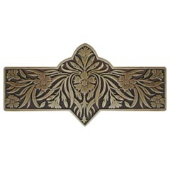 Notting Hill [NHP-678-AB] Solid Pewter Cabinet Pull Handle - Dianthus - Antique Brass Finish - 4 3/8" L