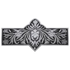 Notting Hill [NHP-678-BP-D] Solid Pewter Cabinet Pull Handle - Dianthus - Black - Brilliant Pewter Finish - 4 3/8&quot; L