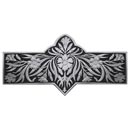 Notting Hill [NHP-678-BP-D] Solid Pewter Cabinet Pull Handle - Dianthus - Black - Brilliant Pewter Finish - 3&quot; C/C - 4 3/8&quot; L