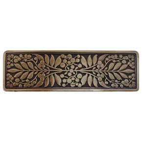 Notting Hill [NHP-679-AB] Solid Pewter Cabinet Pull Handle - Mountain Ash - Antique Brass Finish - 4 3/8" L