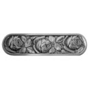Notting Hill [NHP-680-AP] Solid Pewter Cabinet Pull Handle - McKenna's Rose - Antique Pewter Finish - 3" C/C - 4 3/8" L