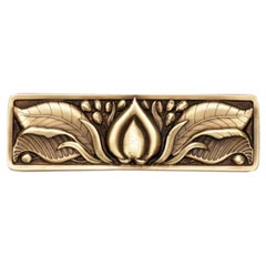 Notting Hill [NHP-681-AB] Solid Pewter Cabinet Pull Handle - Hope Blossom - Antique Brass Finish - 4 1/8&quot; L