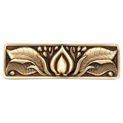 Notting Hill [NHP-681-AB] Solid Pewter Cabinet Pull Handle - Hope Blossom - Antique Brass Finish - 4 1/8" L