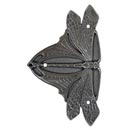Notting Hill [NHH-907-AP] Solid Pewter Decorative Cabinet Hinge Plate - Dragonfly - Antique Pewter Finish - 1 1/2" W x 2 1/2" H - Pair