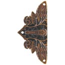 Notting Hill [NHH-920-DBZ] Solid Bronze Decorative Cabinet Hinge Plate - Cicada on Leaves - Dark Bronze Finish - 1 1/4" W x 2 5/8" H