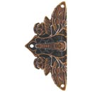 Notting Hill [NHH-920-DBZ] Solid Bronze Decorative Cabinet Hinge Plate - Cicada on Leaves - Dark Bronze Finish - 1 1/4" W x 2 5/8" H