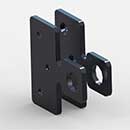 Outerpull [OPL-500] Stainless Steel Exterior Gate Locking Padlock Eyelets - Black Finish - 2" L