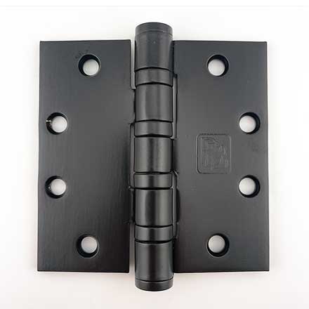 PBB Architectural [4B51800] Stainless Steel Door Butt Hinge - Ball Bearing - Full Mortise - Heavy Weight - Square Corner - Black Finish - 4 1/2" H x 4 1/2" W