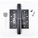 PBB Architectural [AX-R21S45800] ALREX Stainless Steel Hydraulic Door Closer Hinge Set - 2 Hinge &amp; 1 Dummy - Full Mortise - Square Corner - Right Hand - Black Finish - 4 1/2&quot; H x 4 1/2&quot; W