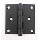PBB Architectural [PB813030800] Steel Door Butt Hinge - 5 Knuckle Plain Bearing - Button Tip - Square Corner - Black Finish - Each - 3" H x 3" W