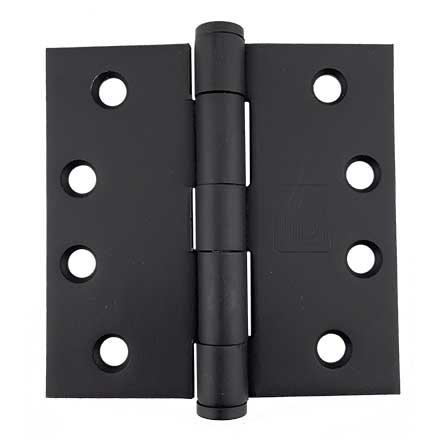 PBB Architectural [PB514040800] Stainless Steel Door Butt Hinge - 5 Knuckle Plain Bearing - Button Tip - Square Corner - Black Finish - Each - 4&quot; H x 4&quot; W