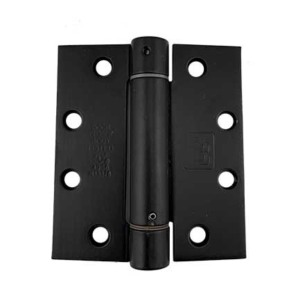 PBB Architectural [SP514540800] Stainless Steel Door Spring Hinge - Full Mortise - Standard Weight - Square Corner - Black Finish - 4 1/2" H x 4" W