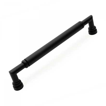 RK International [PH-4880-BL] Solid Brass Appliance/Door Pull Handle - Cylinder Middle - Flat Black Finish - 12" C/C - 13 1/32" L