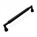 RK International [PH-4880-BL] Solid Brass Appliance/Door Pull Handle - Cylinder Middle - Flat Black Finish - 12&quot; C/C - 13 1/32&quot; L