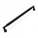 RK International [PH-4881-BL] Solid Brass Appliance/Door Pull Handle - Cylinder Middle - Flat Black Finish - 18&quot; C/C - 19 3/32&quot; L