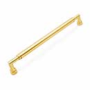 RK International [PH-4881-ULB] Solid Brass Appliance/Door Pull Handle - Cylinder Middle - Polished Brass Unlacquered Finish - 18" C/C - 19 3/32" L