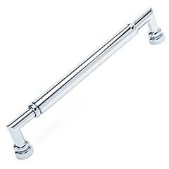 RK International [PH-4880-PC] Solid Brass Appliance/Door Pull Handle - Cylinder Middle - Polished Chrome Finish - 12&quot; C/C - 13 1/32&quot; L