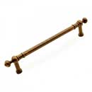 RK International [PH-4622-AE] Solid Brass Appliance/Door Pull Handle - Plain w/ Decorative Ends - Antique English Finish - 12" C/C - 14 3/4" L