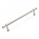 RK International [PH-4622-P] Solid Brass Appliance/Door Pull Handle - Plain w/ Decorative Ends - Satin Nickel Finish - 12&quot; C/C - 14 3/4&quot; L