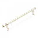 RK International [PH-4622-PN] Solid Brass Appliance/Door Pull Handle - Plain w/ Decorative Ends - Polished Nickel Finish - 12&quot; C/C - 14 3/4&quot; L