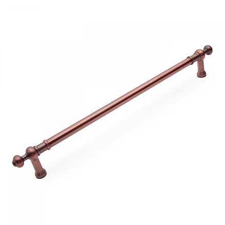 RK International [PH-4623-DC] Solid Brass Appliance/Door Pull Handle - Plain w/ Decorative Ends - Distressed Copper Finish - 18" C/C - 21 1/4" L