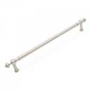 RK International [PH-4623-P] Solid Brass Appliance/Door Pull Handle - Plain w/ Decorative Ends - Satin Nickel Finish - 18" C/C - 21 1/4" L