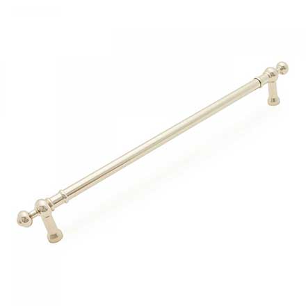 RK International [PH-4623-PN] Solid Brass Appliance/Door Pull Handle - Plain w/ Decorative Ends - Polished Nickel Finish - 18&quot; C/C - 21 1/4&quot; L