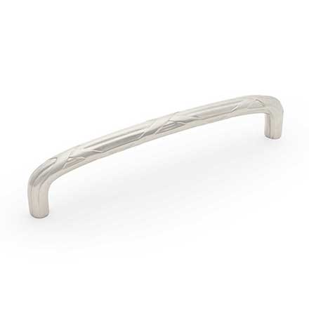 RK International [PH-4857-P] Solid Brass Appliance/Door Pull Handle - Lines &amp; Crosses - Satin Nickel Finish - 12" C/C - 12 3/4" L