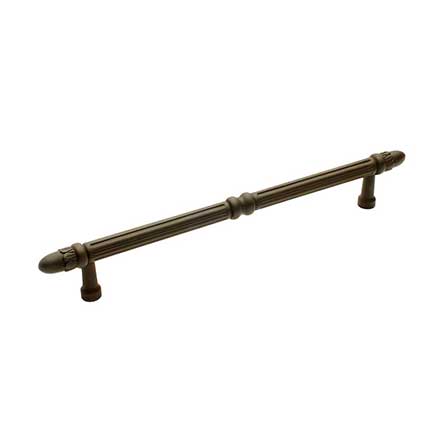 RK International [PH-4861-RB] Solid Brass Appliance/Door Pull Handle - Lined w/ Petal Ends - Oil Rubbed Bronze Finish - 12" C/C - 15 1/2" L