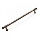 RK International [PH-4623-DN] Solid Brass Appliance/Door Pull Handle - Plain w/ Decorative Ends - Distressed Nickel Finish - 18" C/C - 21 1/4" L